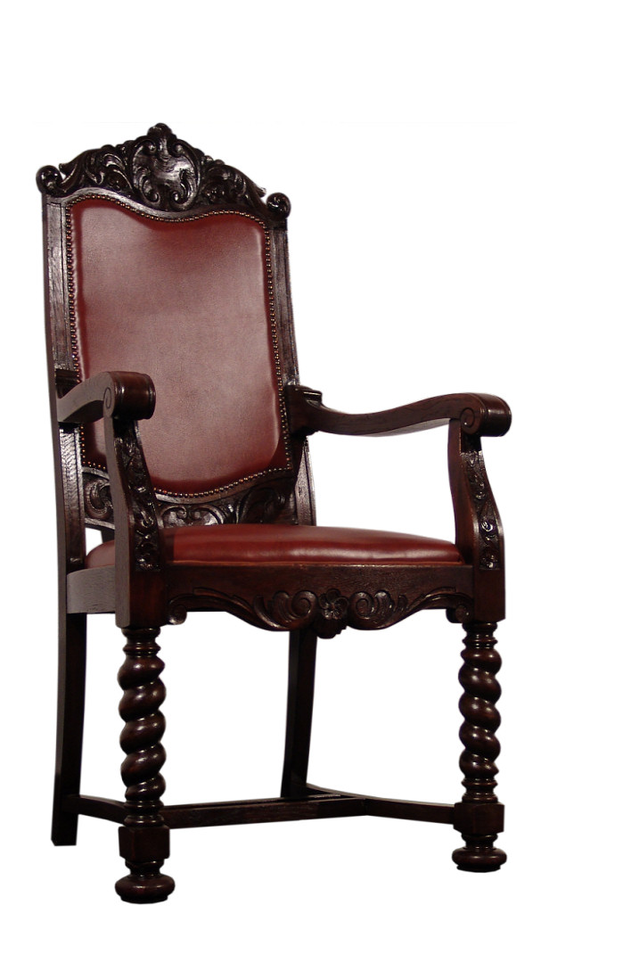 Stuhl eines Herrenzimmers aus dem 20. Jahrhundert Stuhl eines Herrenzimmers